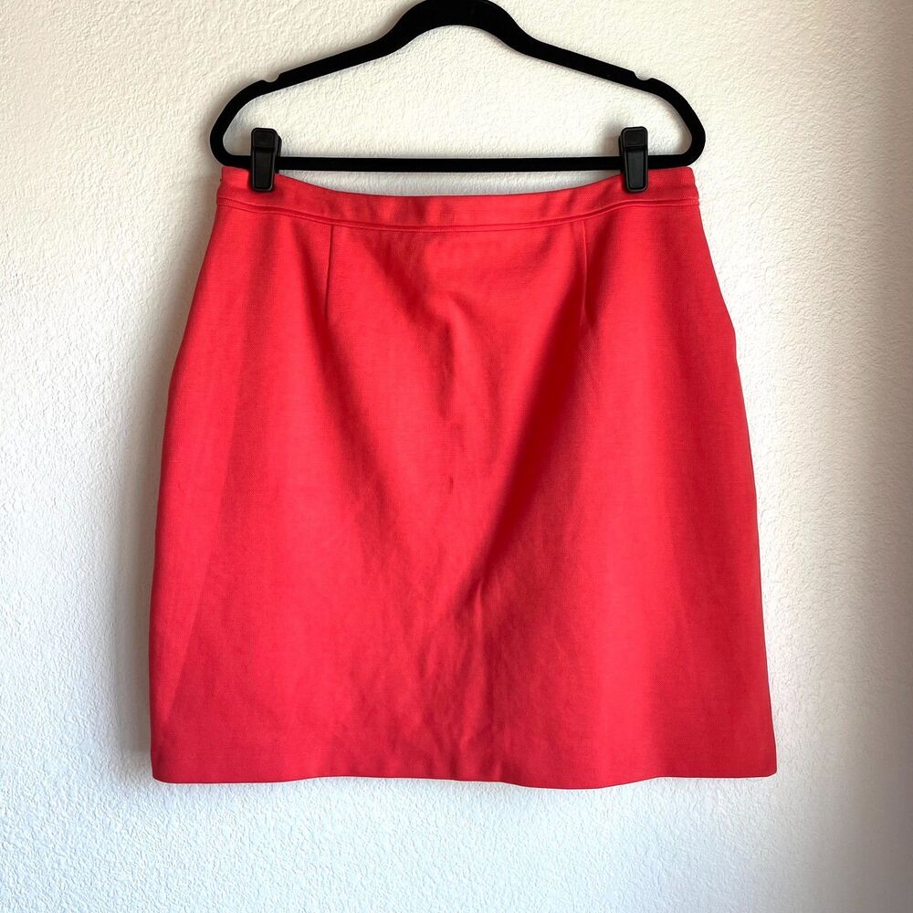 NWOT Boden Cotton Blend Sixties Mod Mini Skirt in Vibrant Orange Coral Pink 12T - Picture 5 of 11